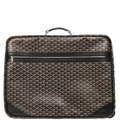 Goyard 2007 Black Trunk Rolling Luggage Suitcase