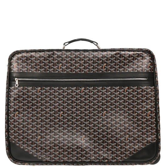 Goyard 2007 Black Trunk Rolling Luggage Suitcase