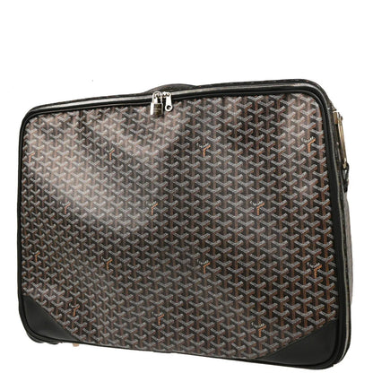 Goyard 2007 Black Trunk Rolling Luggage Suitcase