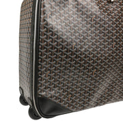 Goyard 2007 Black Trunk Rolling Luggage Suitcase