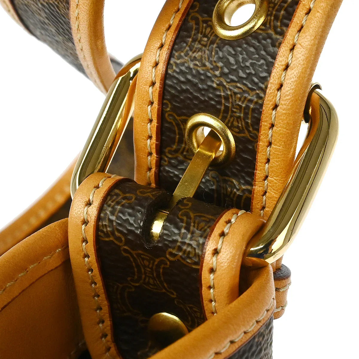 Celine Brown Macadam Shoulder Bag