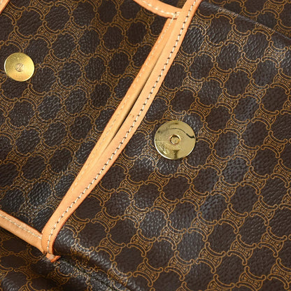 Celine Brown Macadam Shoulder Bag