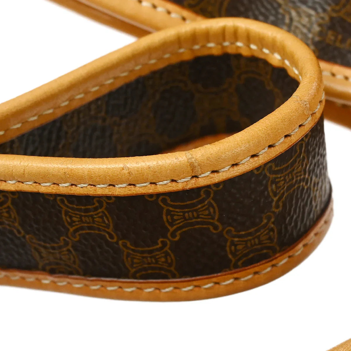 Celine Brown Macadam Shoulder Bag