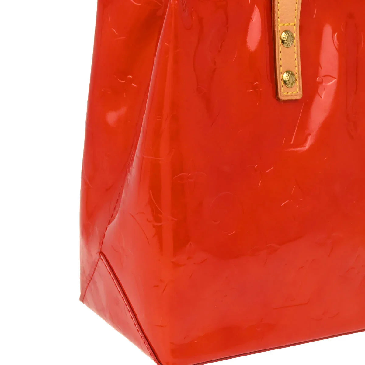 Louis Vuitton 2002 Red Vernis Reade PM Tote Handbag M91088