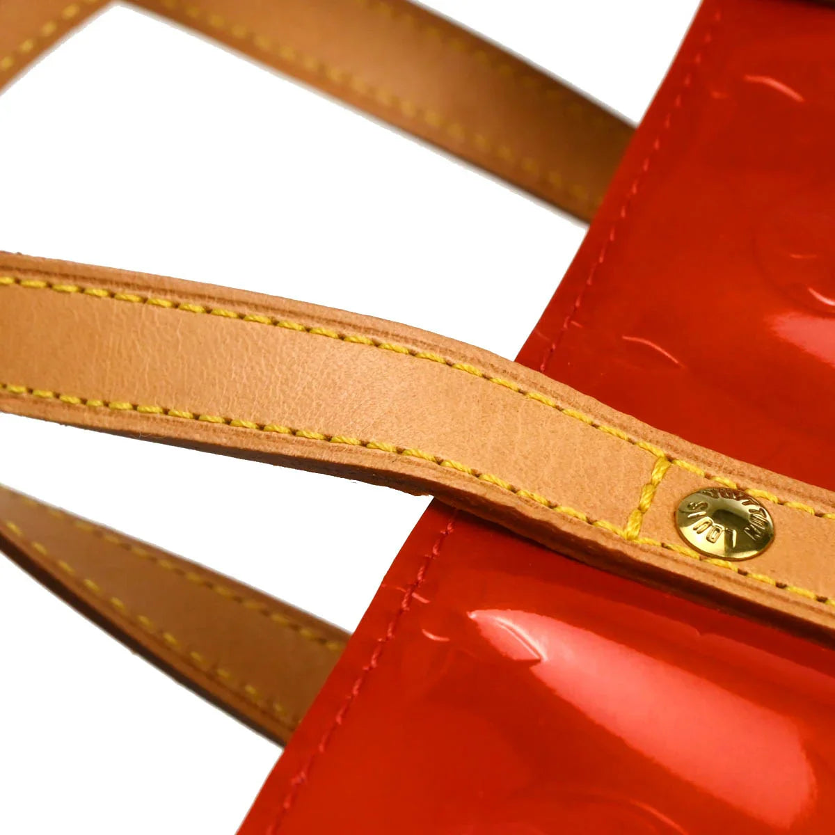 Louis Vuitton 2002 Red Vernis Reade PM Tote Handbag M91088