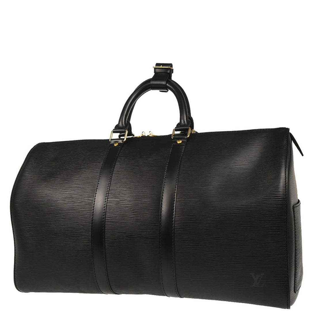 Louis Vuitton 1994 Black Epi Keepall 45 Travel Handbag