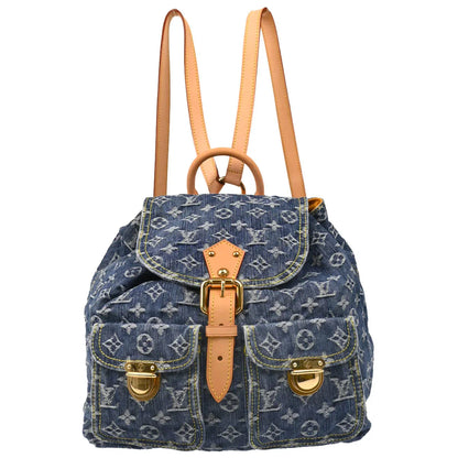 Louis Vuitton 2006 Blue Monogram Denim Sac a Dos GM Backpack M95056