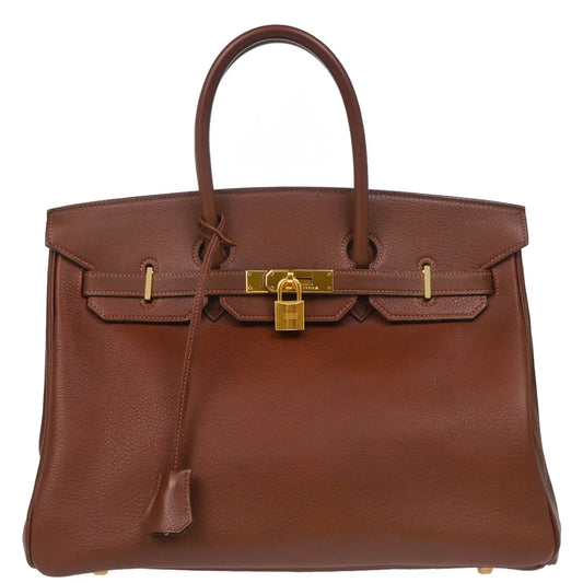 Hermes 1997 Havane Taurillon Clemence Birkin 35 Handbag