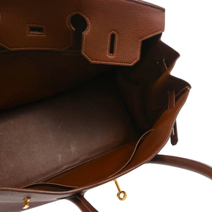 Hermes 1997 Havane Taurillon Clemence Birkin 35 Handbag