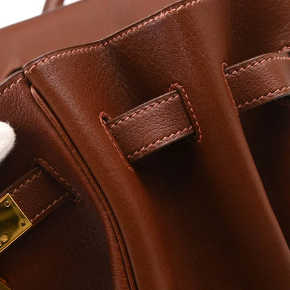 Hermes 1997 Havane Taurillon Clemence Birkin 35 Handbag