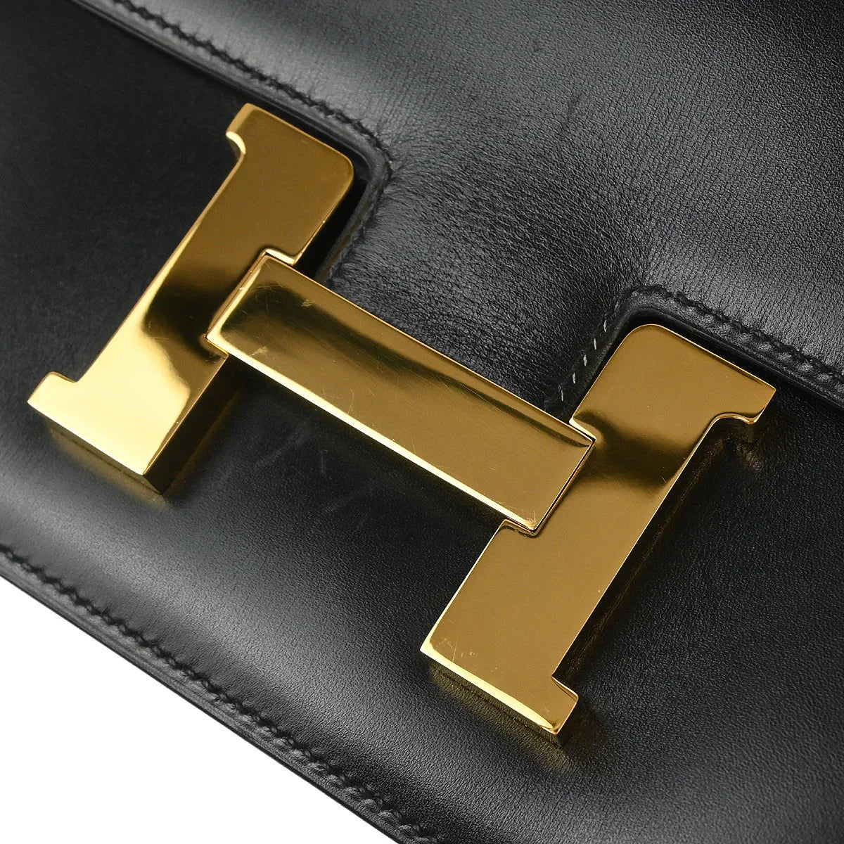 Hermes 1997 Black Box calf Constance 23 Shoulder Bag