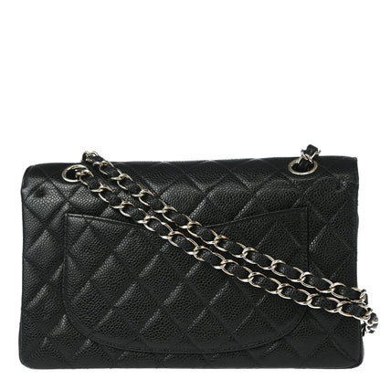 Chanel 2000-2001 Black Caviar Small Classic Double Flap Shoulder Bag