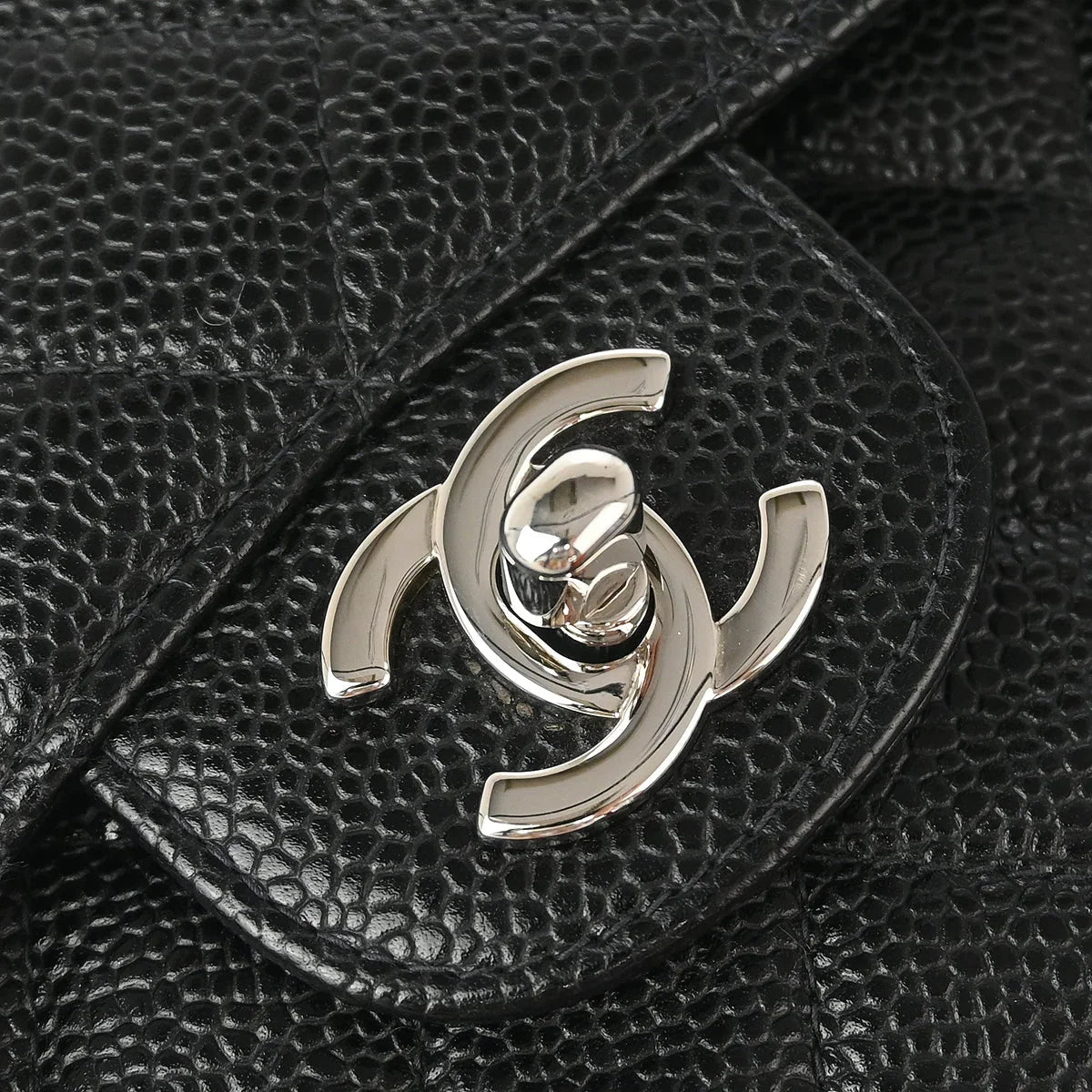 Chanel 2000-2001 Black Caviar Small Classic Double Flap Shoulder Bag