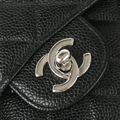 Chanel 2000-2001 Black Caviar Small Classic Double Flap Shoulder Bag