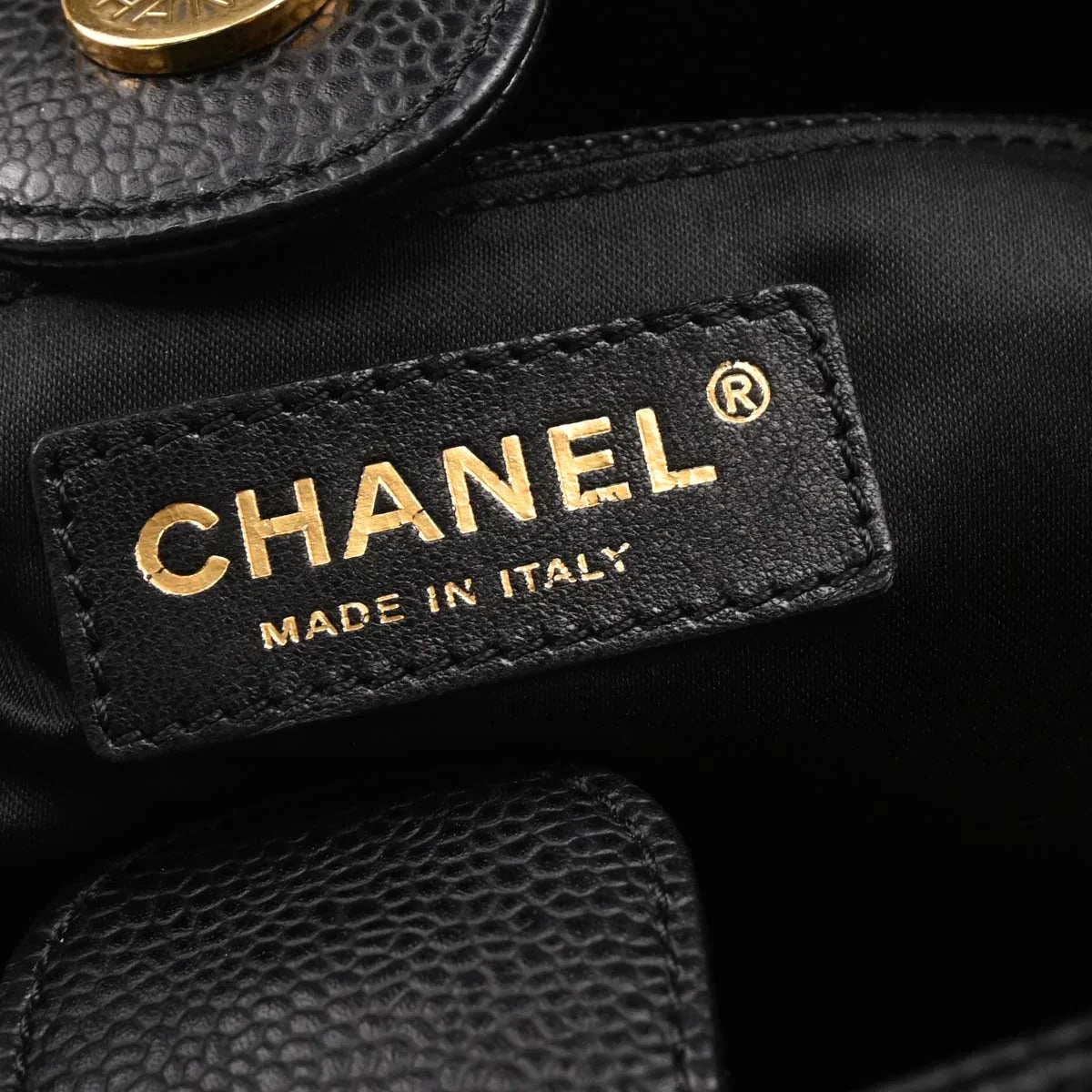 Chanel 2009-2010 Black Caviar Petite Shopping Tote PST Chain Handbag