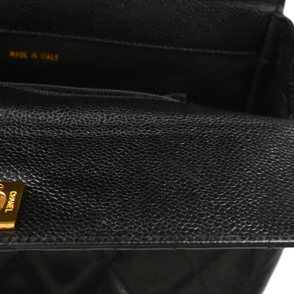 Chanel 1996-1997 Black Caviar Shoulder Bag