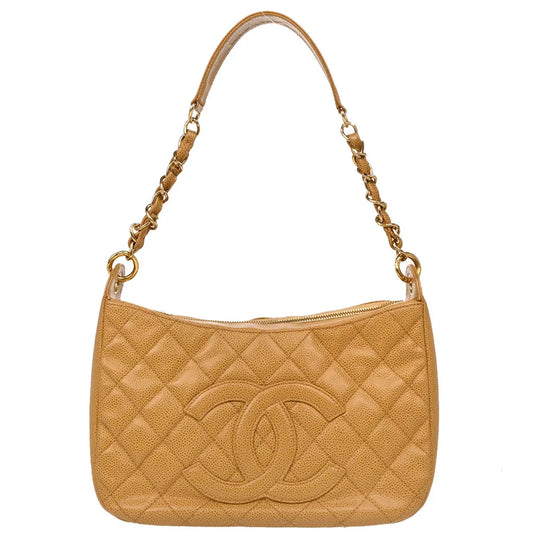 Chanel 2003-2004 Beige Caviar Handbag