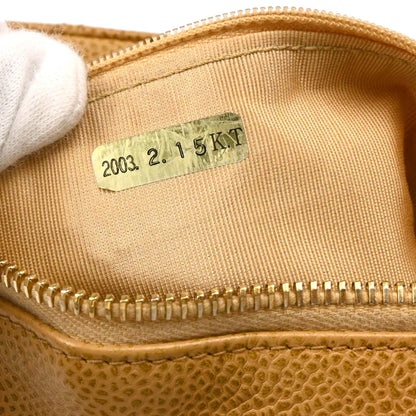 Chanel 2003-2004 Beige Caviar Handbag
