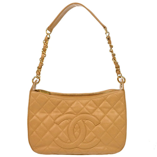 Chanel 2004-2005 Beige Caviar Handbag
