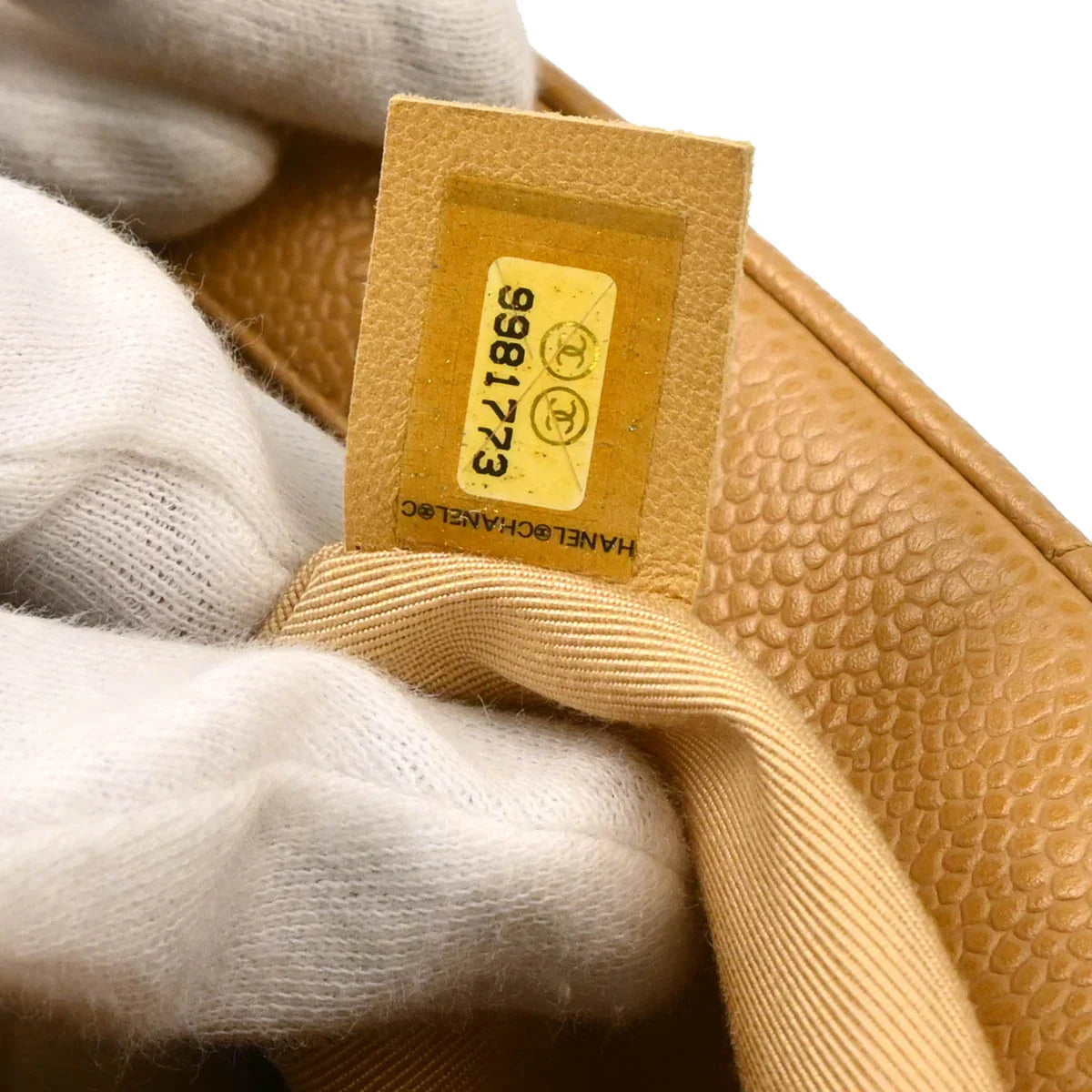 Chanel 2004-2005 Beige Caviar Handbag