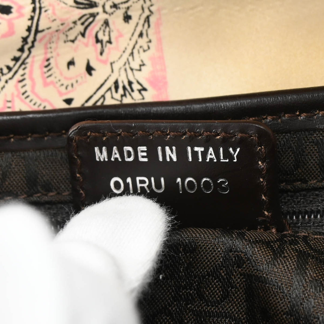 Christian Dior 2003 White Pink Green Satin Saddle Handbag Christian Dior 2003 White Pink Green Satin Saddle Handbag