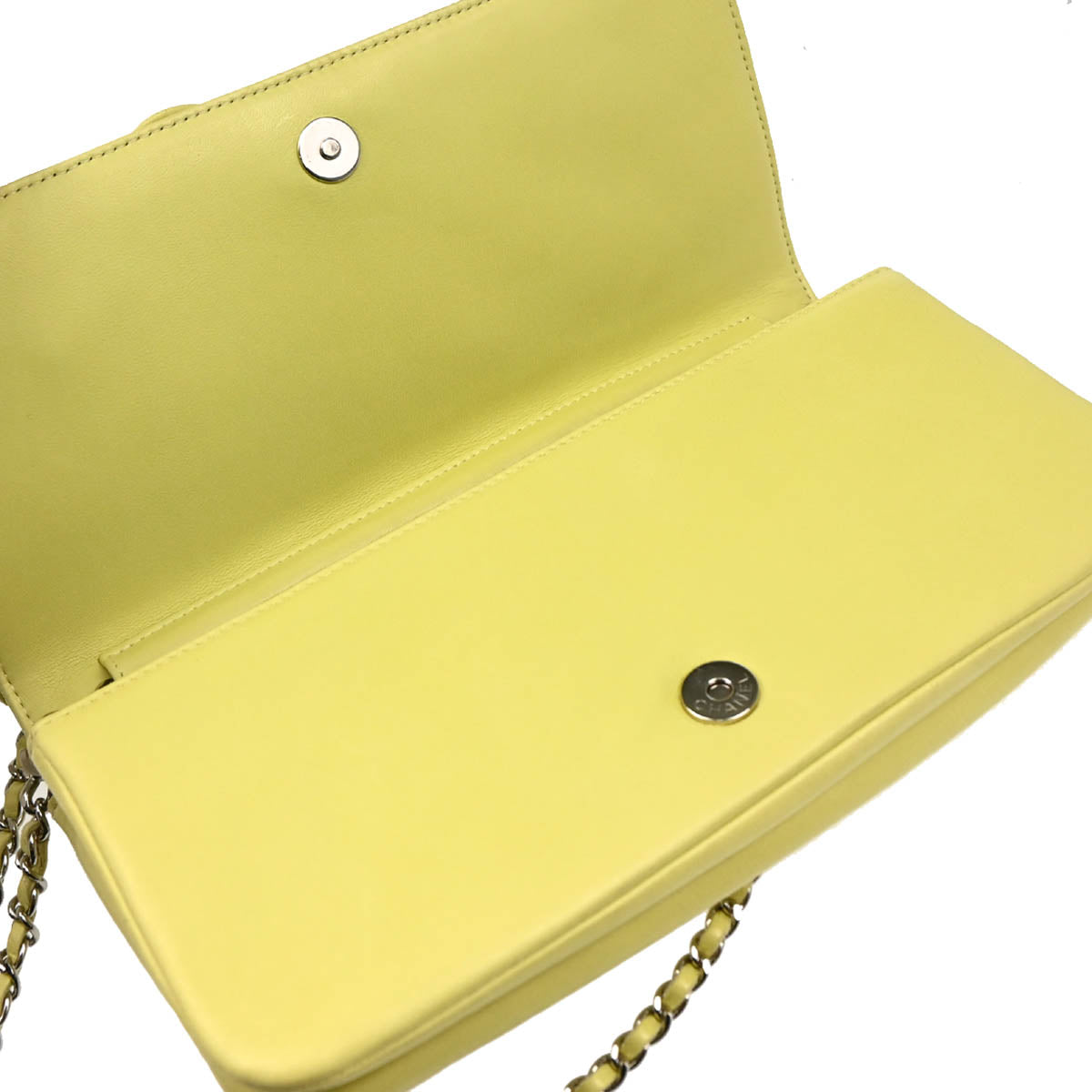 Chanel 2010-2011 Lime Green Lambskin Butterfly Shoulder Bag