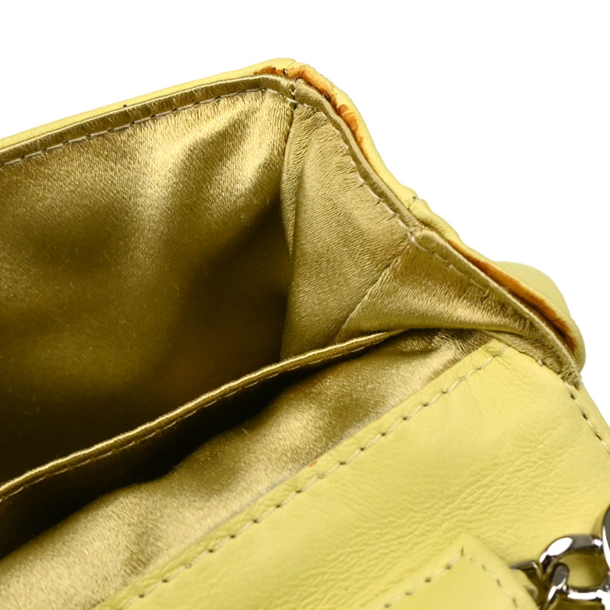 Chanel 2010-2011 Lime Green Lambskin Butterfly Shoulder Bag