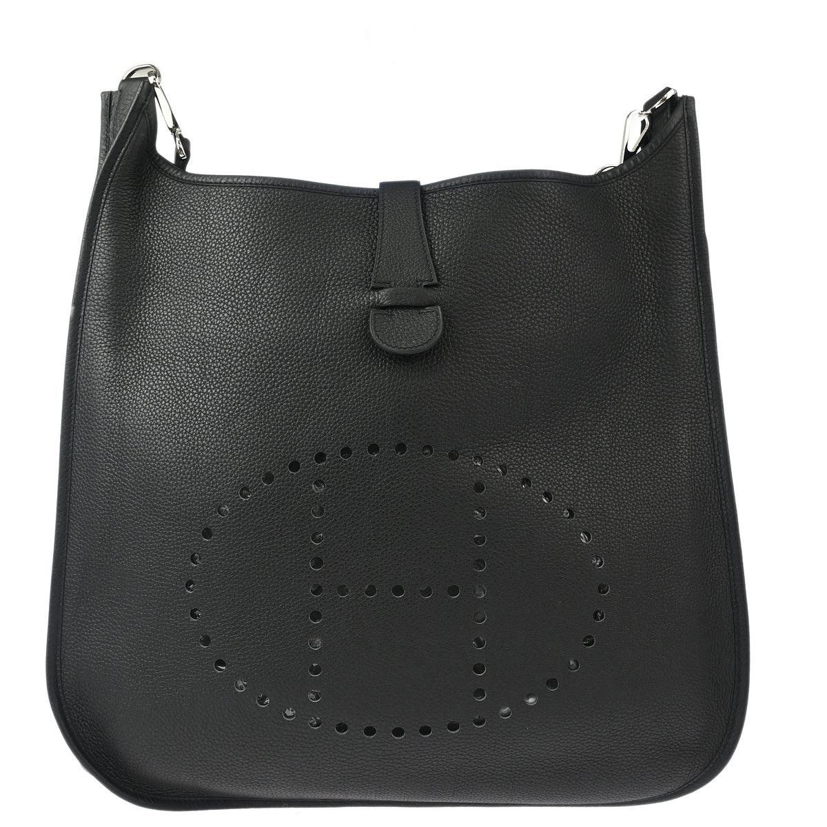 Hermes 2005 Black Togo Evelyne 2 41 TGM Shoulder Bag