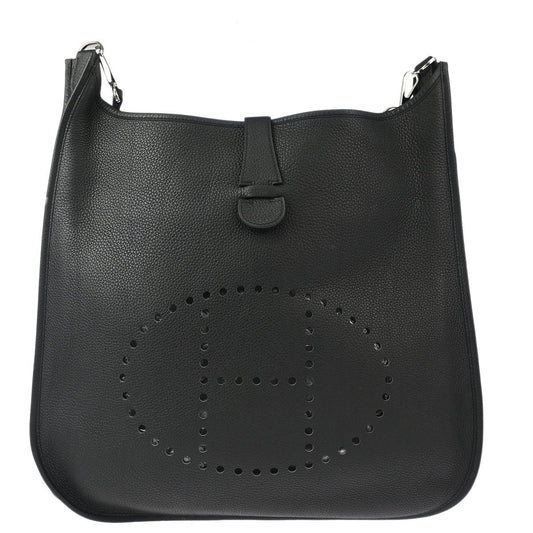 Hermes 2005 Black Togo Evelyne 2 41 TGM Shoulder Bag