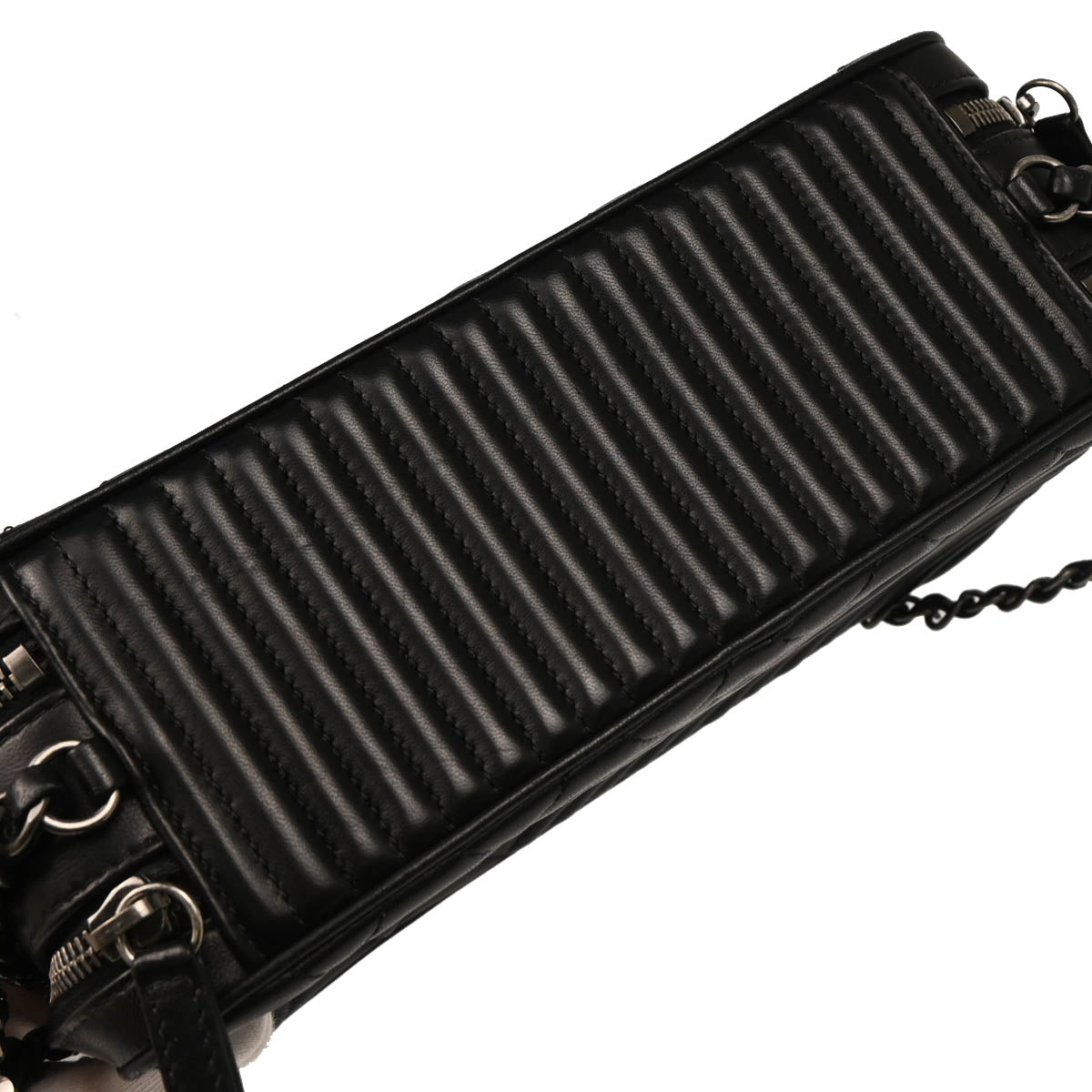 Chanel 2014-2015 Black Lambskin Medium Coco Boy Camera Bag