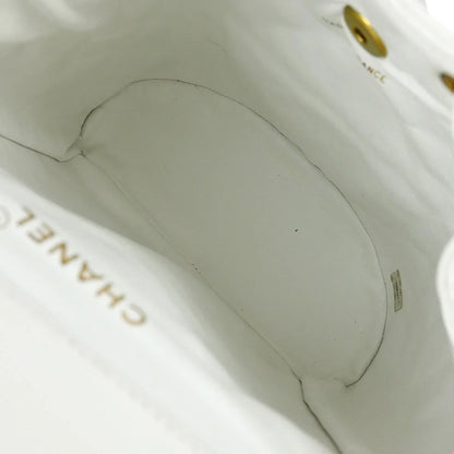 Chanel 1991-1994 White Lambskin Large Duma Backpack