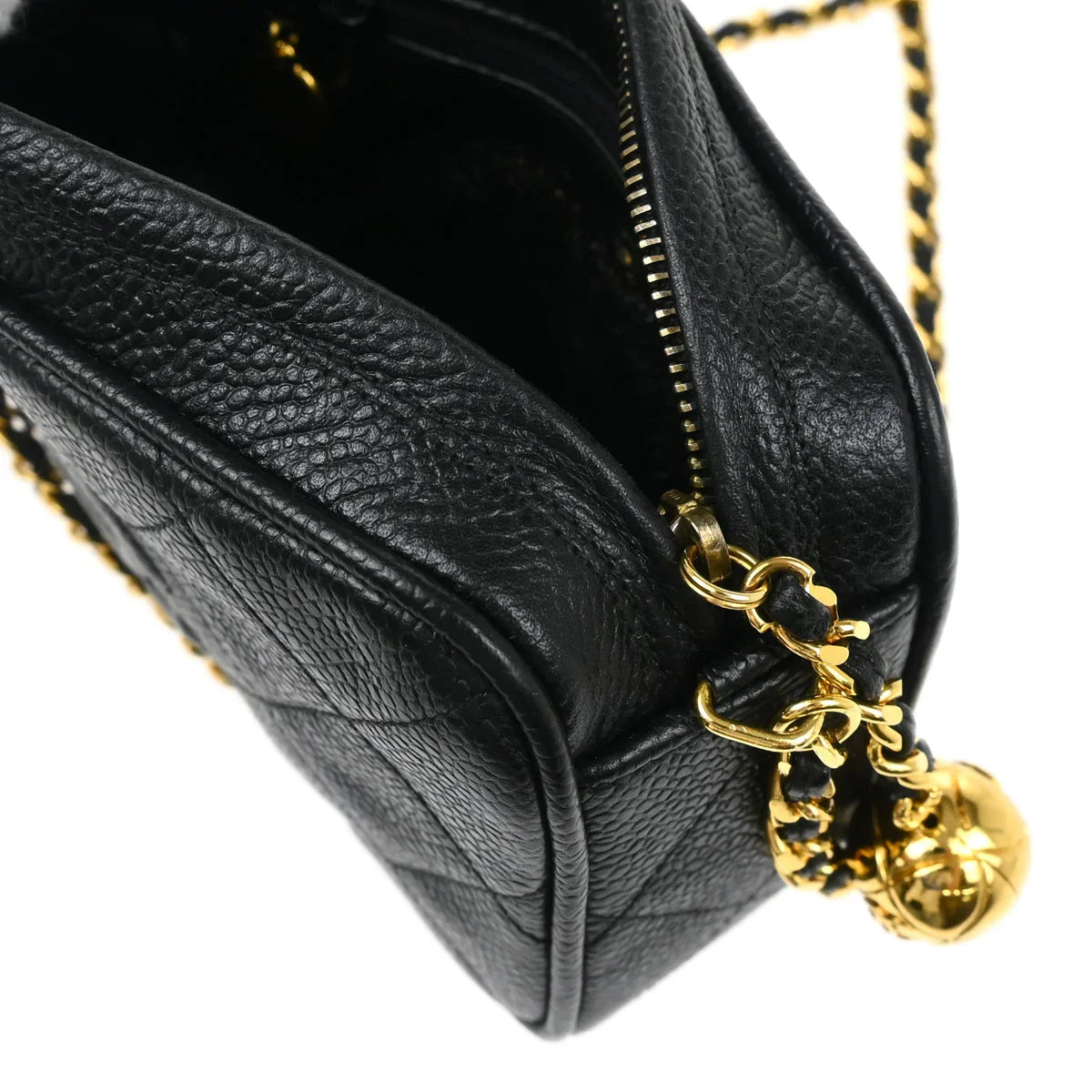 Chanel 1991-1994 Black Caviar Camera Bag