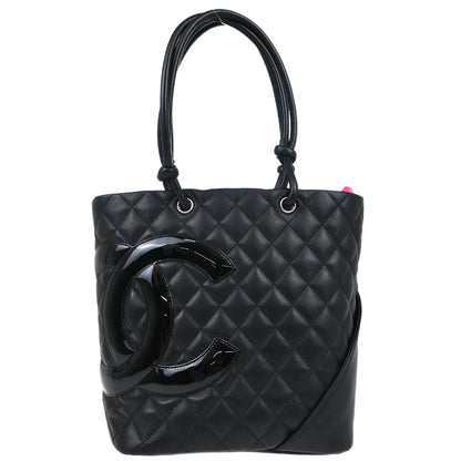 Chanel 2009-2010 Black Calfskin Cambon Ligne Tote Handbag