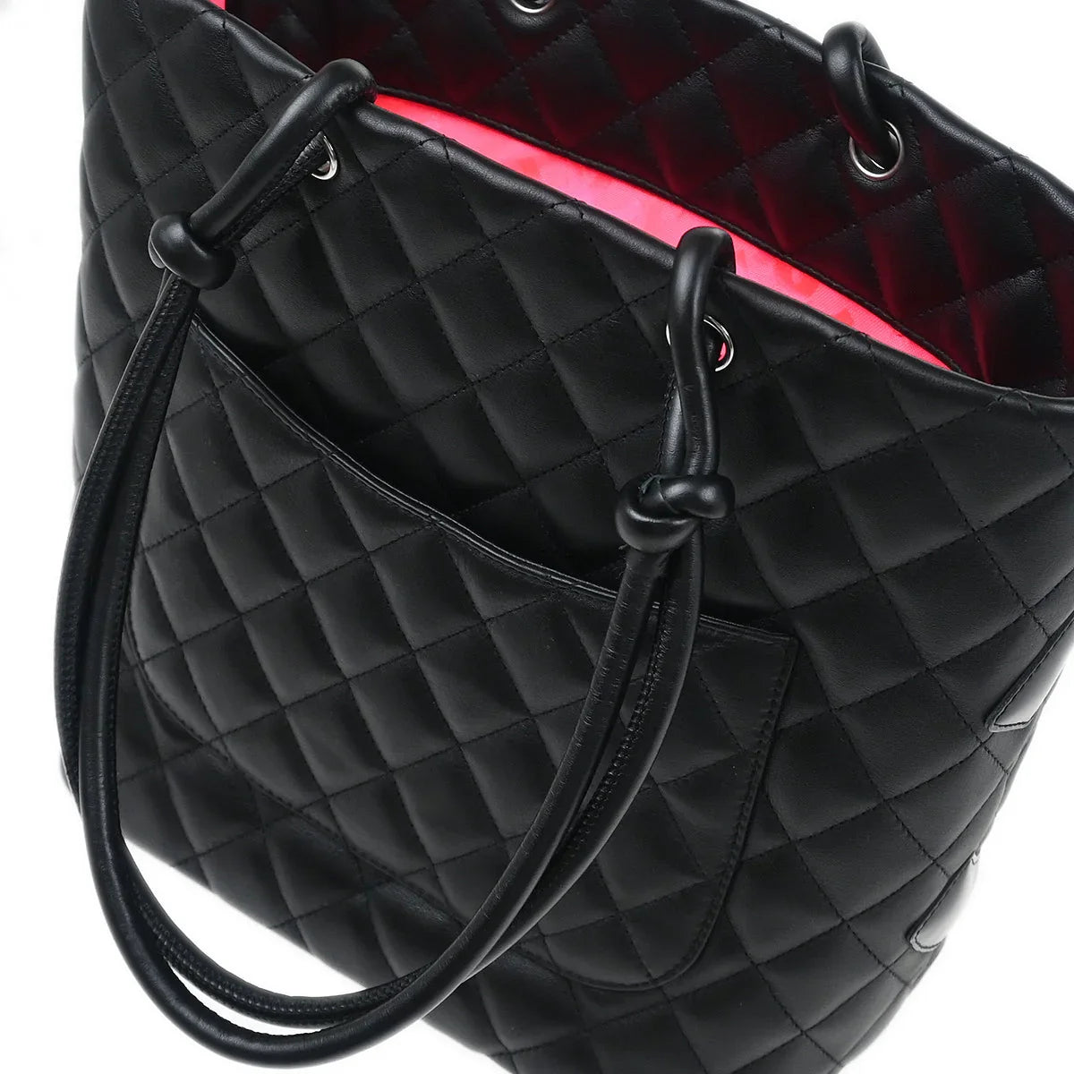 Chanel 2009-2010 Black Calfskin Cambon Ligne Tote Handbag