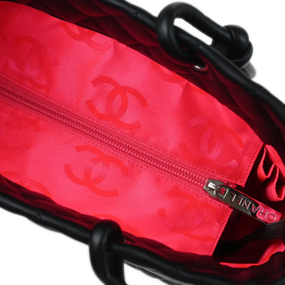 Chanel 2009-2010 Black Calfskin Cambon Ligne Tote Handbag