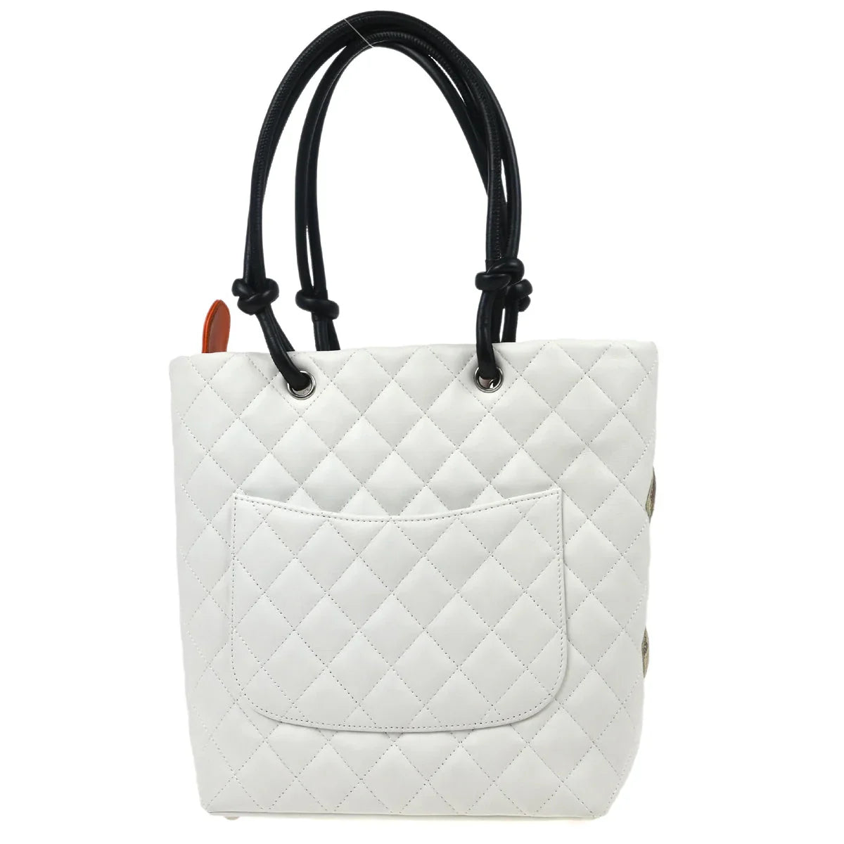 Chanel * 2005-2006 White Calfskin Cambon Ligne Tote Handbag