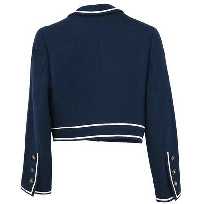 Chanel 1995 Single Breasted Jacket Navy #36