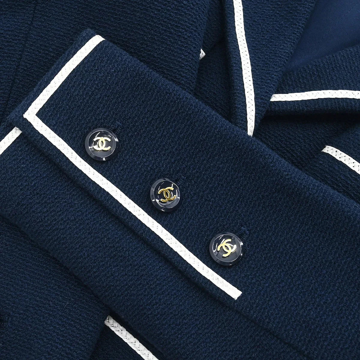 Chanel 1995 Single Breasted Jacket Navy #36