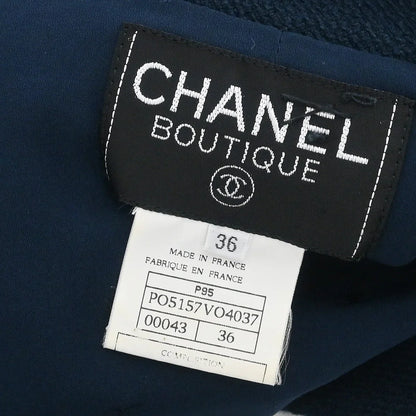 Chanel 1995 Single Breasted Jacket Navy #36