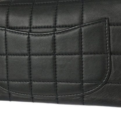 Chanel 2001-2003 Black Calfskin Choco Bar Shoulder Bag