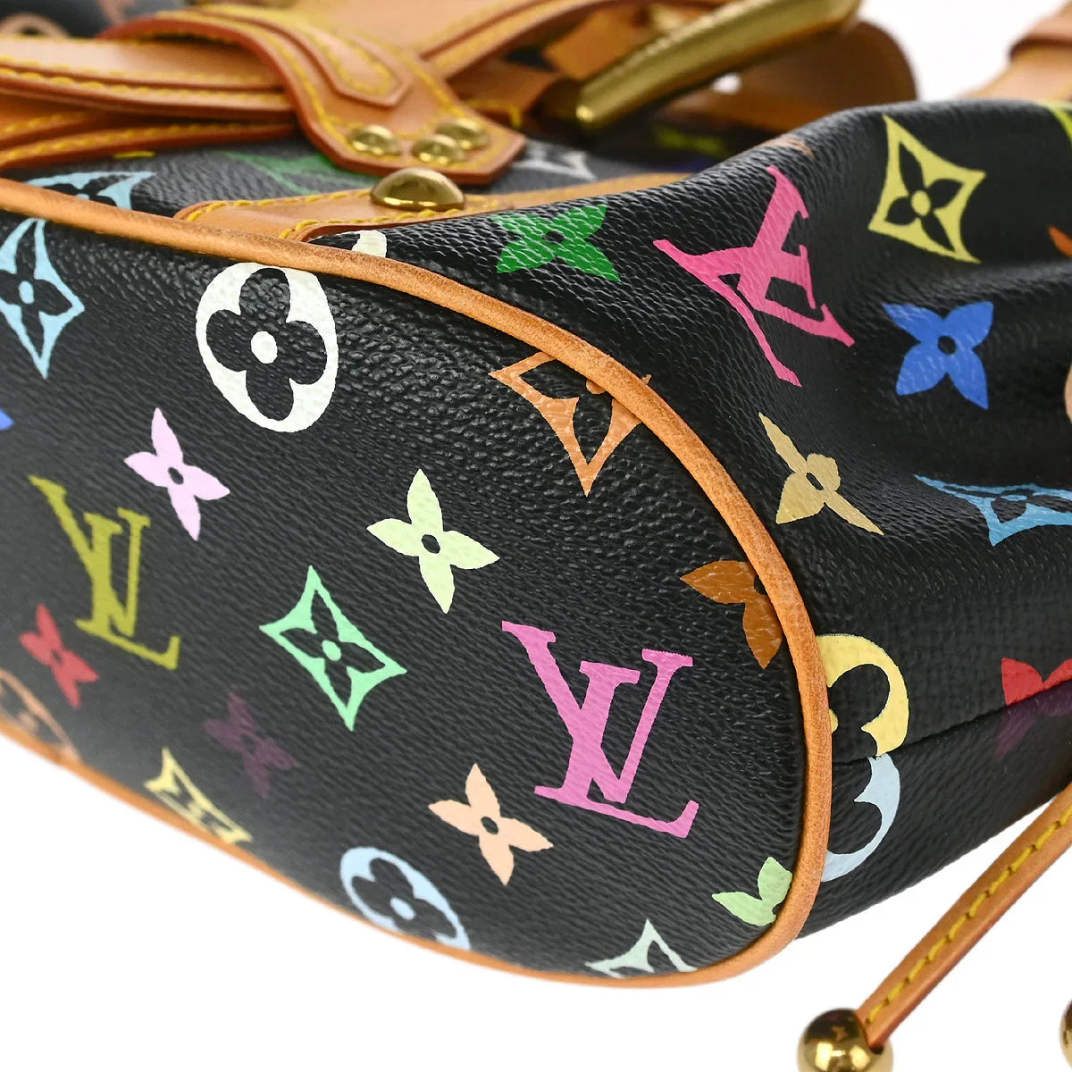 Louis Vuitton 2004 Black Monogram Multicolor Theda PM Handbag M92346
