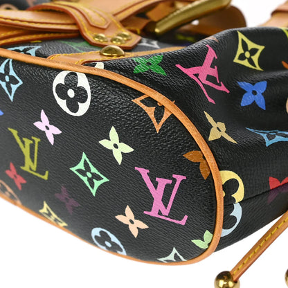 Louis Vuitton 2004 Black Monogram Multicolor Theda PM Handbag M92346