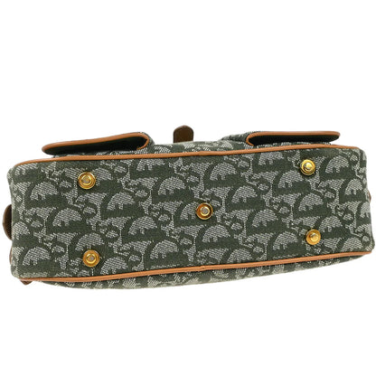 Christian Dior Green Double Saddle Trotter Handbag