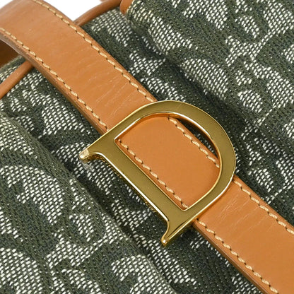 Christian Dior Green Double Saddle Trotter Handbag