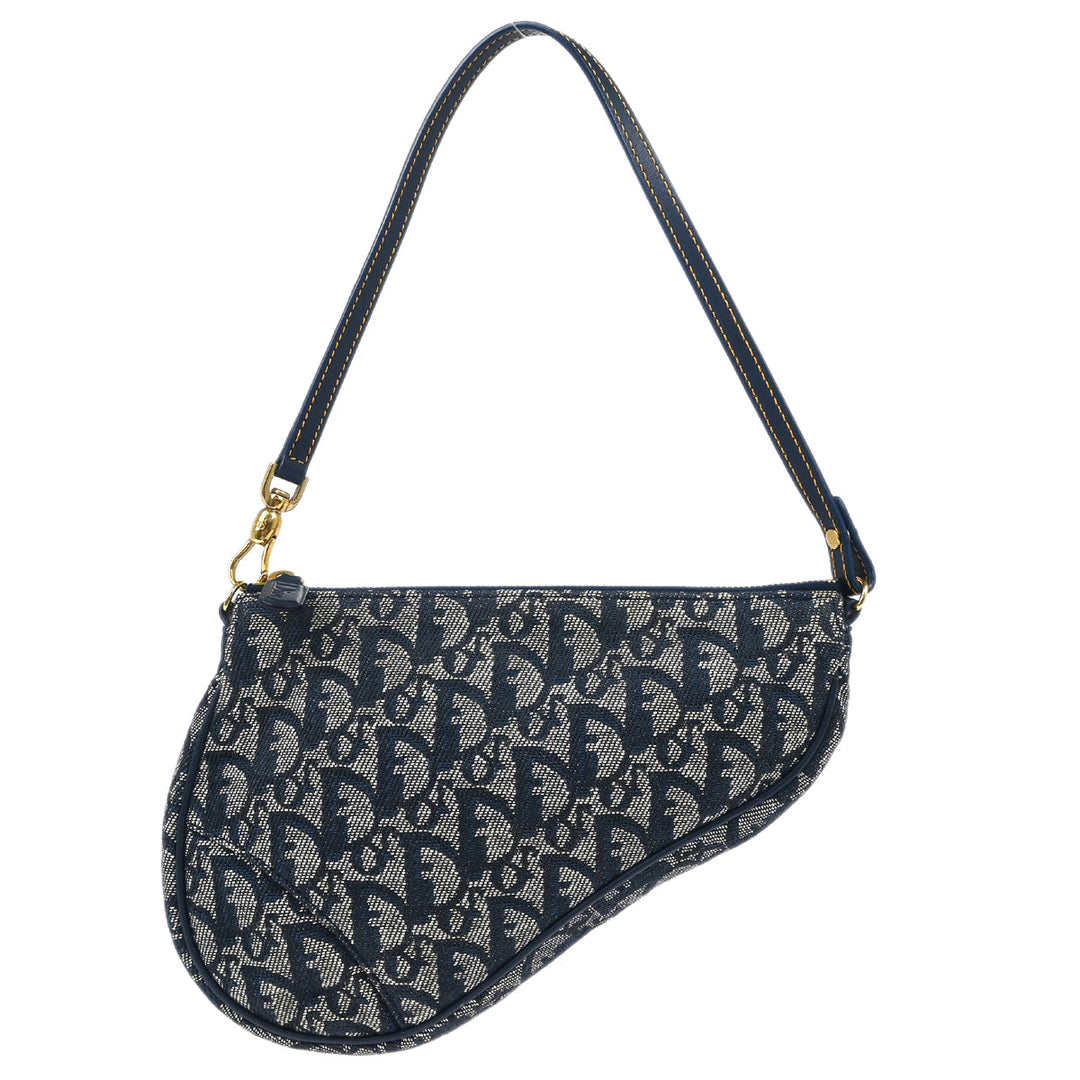 Christian Dior 2002 Navy Trotter Saddle Handbag – AMORE Christian Dior 2002 Navy Trotter Saddle Handbag – AMORE