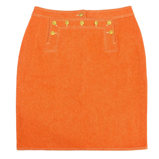 Chanel Denim Skirt Orange #44