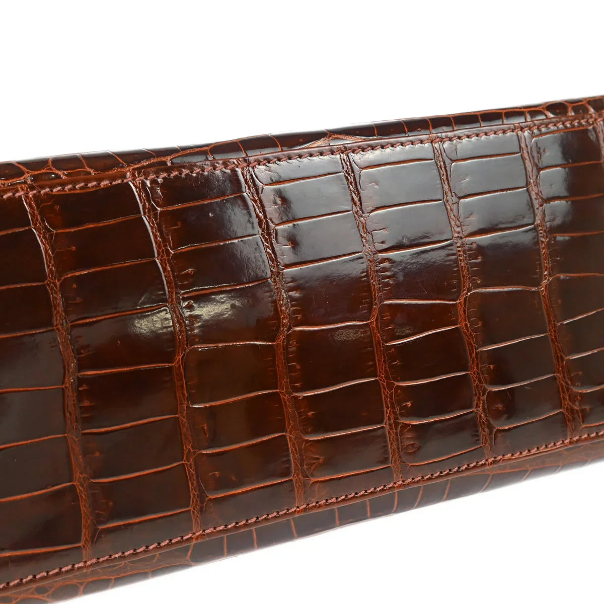 Hermes * 1999 Miel Porosus Crocodile Kelly 28 Sellier 2way Handbag