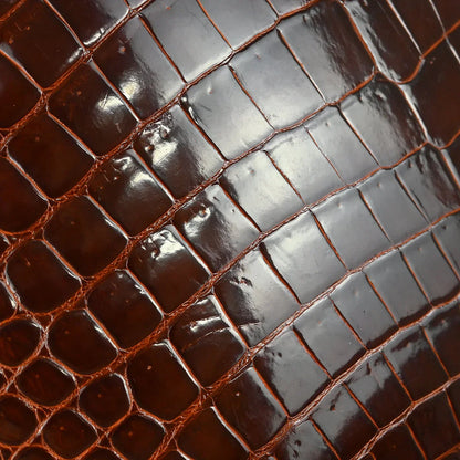 Hermes * 1999 Miel Porosus Crocodile Kelly 28 Sellier 2way Handbag
