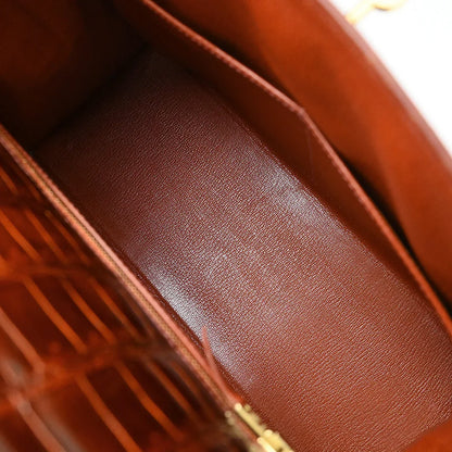 Hermes * 1999 Miel Porosus Crocodile Kelly 28 Sellier 2way Handbag