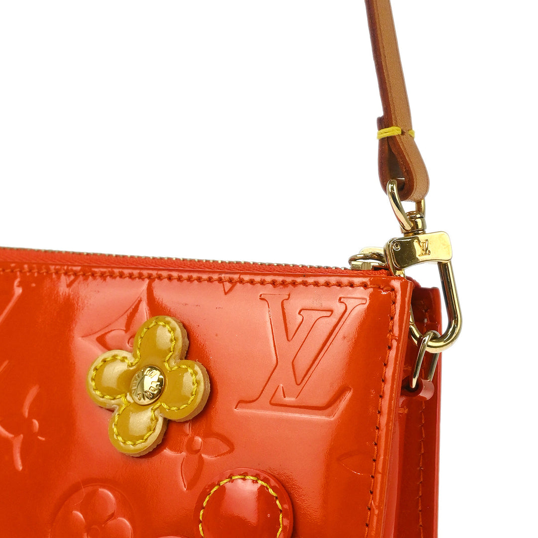 Louis Vuitton 2002 Orange Vernis Flower Lexington Handbag Louis Vuitton 2002 Orange Vernis Flower Lexington Handbag